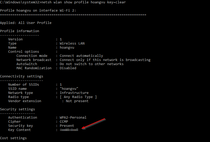 Run command to see the saved password